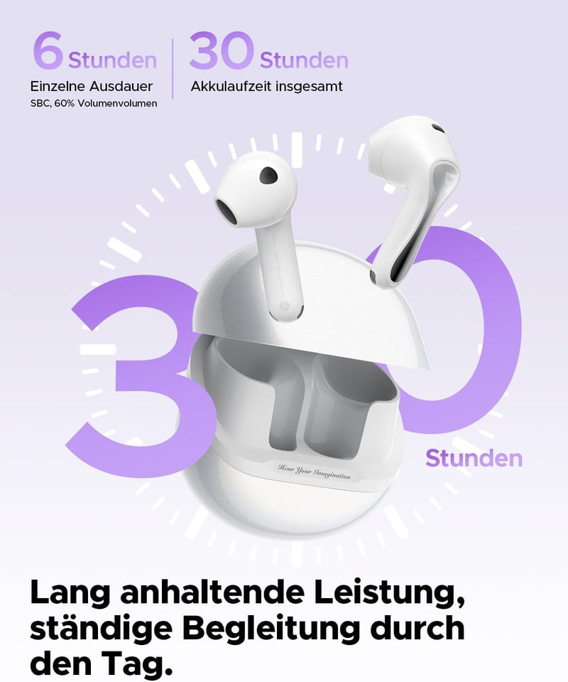 SoundPEATS Air5 Bluetooth Fülhallgató - Hi-Res/aptX Adaptív Hangzás, 13 mm Meghajtó, 30 Órás Üzemidő, Bluetooth 5.4, Vezeték Nélküli