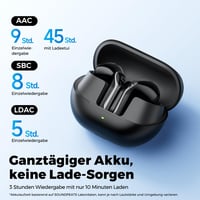 Căști wireless semi-in-ear SoundPEATS Air6 HS Bluetooth 6.0, 13 mm, tri-magnetic, LDAC, Hi-Res, ENC, IPX5, 45 ore 4