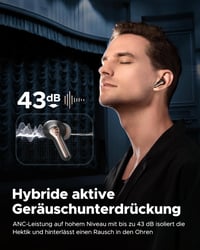SoundPEATS Capsule3 Pro Bluetooth Fülhallgató - 43dB Hibrid ANC, Hi-Res Hang LDAC-kel, 6 Mikrofon, 52 Órás Üzemidő, Alkalmazásvezérlés, Veze 4