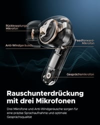 SoundPEATS Capsule3 Pro Bluetooth Fülhallgató - 43dB Hibrid ANC, Hi-Res Hang LDAC-kel, 6 Mikrofon, 52 Órás Üzemidő, Alkalmazásvezérlés, Veze 5