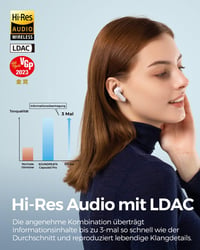 SoundPEATS Capsule3 Pro Hi-Res Bluetooth Fülhallgató - 43dB Hibrid Zajszűrés, 52 Órás Üzemidő, Érintésvezérlés, Vízálló, Sportra 2
