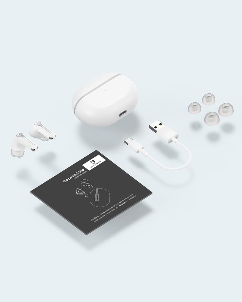 SoundPEATS Capsule3 Pro Hi-Res Bluetooth Fülhallgató - 43dB Hibrid Zajszűrés, 52 Órás Üzemidő, Érintésvezérlés, Vízálló, Sportra