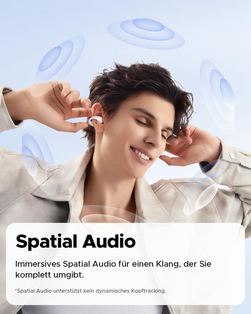 SoundPEATS PearlClip Pro Bluetooth Fülhallgató, Fülre Csíptethető, 5.4 Bluetooth, 3D Hangzás, 24 Órás Üzemidő, Gyorstöltés, IPX5 Vízálló, 12