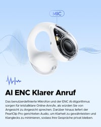 SoundPEATS PearlClip Pro Bluetooth Fülhallgató, Fülre Csíptethető, 5.4 Bluetooth, 3D Hangzás, 24 Órás Üzemidő, Gyorstöltés, IPX5 Vízálló, 12 6