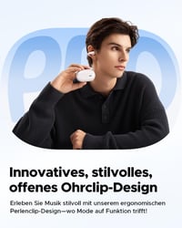 SoundPEATS PearlClip Pro Bluetooth Fülhallgató, Fülre Csíptethető, 5.4 Bluetooth, 3D Hangzás, 24 Órás Üzemidő, Gyorstöltés, IPX5 Vízálló, 12 2