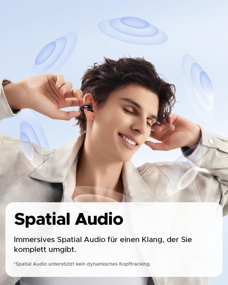 SoundPEATS PearlClip Pro Nyitott Fülhallgató, Bluetooth 5.4 Csiptetős Fülhallgató, Egész Napos Kényelem, 3D Hangzás, Dinamikus EQ, 12mm Hang