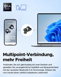 SoundPEATS PearlClip Pro Nyitott Fülhallgató, Bluetooth 5.4 Csiptetős Fülhallgató, Egész Napos Kényelem, 3D Hangzás, Dinamikus EQ, 12mm Hang 7