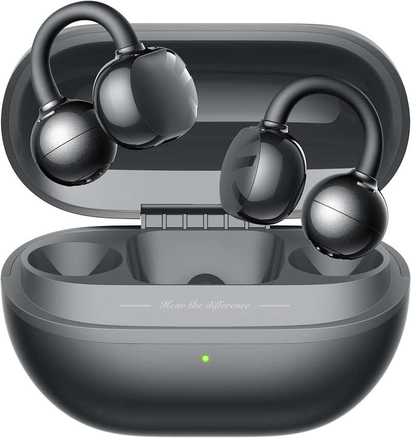 SoundPEATS POP Nyitott Vezeték Nélküli Fülhallgató, Könnyű Bluetooth 5.4, 30 Órás Üzemidő, Csíptethető, IPX5 Vízálló, Sportoláshoz, Futáshoz