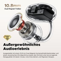 SoundPEATS POP Nyitott Vezeték Nélküli Fülhallgató, Könnyű Bluetooth 5.4, 30 Órás Üzemidő, Csíptethető, IPX5 Vízálló, Sportoláshoz, Futáshoz 3