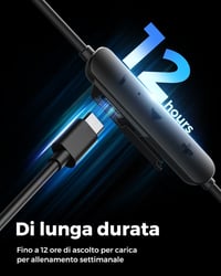 SoundPEATS Q30HD Plus Bluetooth 5.2 sport aptX HD mágneses fülbe helyezhető mikrofonnal USB Type C IPX6 13 órás iOS Android PC 2