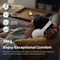 SoundPEATS Space Hybrid aktív zajszűrős fülfedő Bluetooth 5.3 vezeték nélküli fejhallgató kihajtható mikrofon multipoint 123 óra 40 mm 7