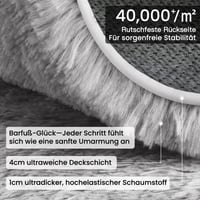 Sour Lemon koberec s dlhým vlasom sivý 240x340 cm, umývateľný, protišmykový, do obývačky, spálne, detskej izby, mäkký moderný koberec 3