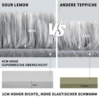 Sour Lemon koberec s dlhým vlasom sivý 240x340 cm, umývateľný, protišmykový, do obývačky, spálne, detskej izby, mäkký moderný koberec 7