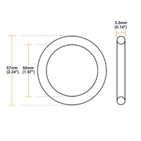 sourcing map Nitril gumi O-gyűrű tömítés - 53 mm külső átmérő - 10 db 3