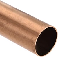 sourcing map 100mm Vörösréz Cső 30mm Külső Átmérő Sima Csatornázás Ipari Kerti Háztartási - 30 mm x 1 mm x 100 mm 3