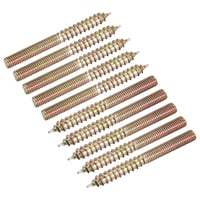 sourcing map 12 db M5 x 50 mm kétoldalas menetes akasztócsavar bútorösszekötő csavar fa bútorokhoz horganyzott 1