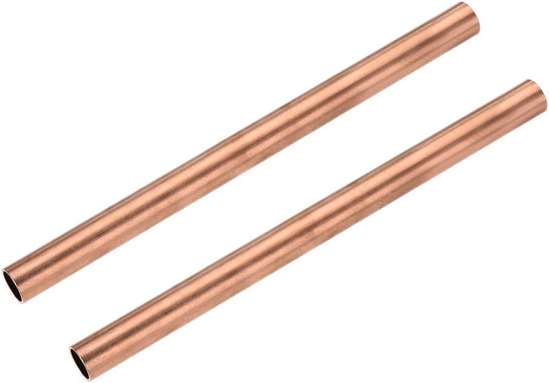 sourcing map 200 mm réz cső 14 mm átmérő, 1 mm falvastagság, 2 db szakcső - 14mm x 1mm x 200mm