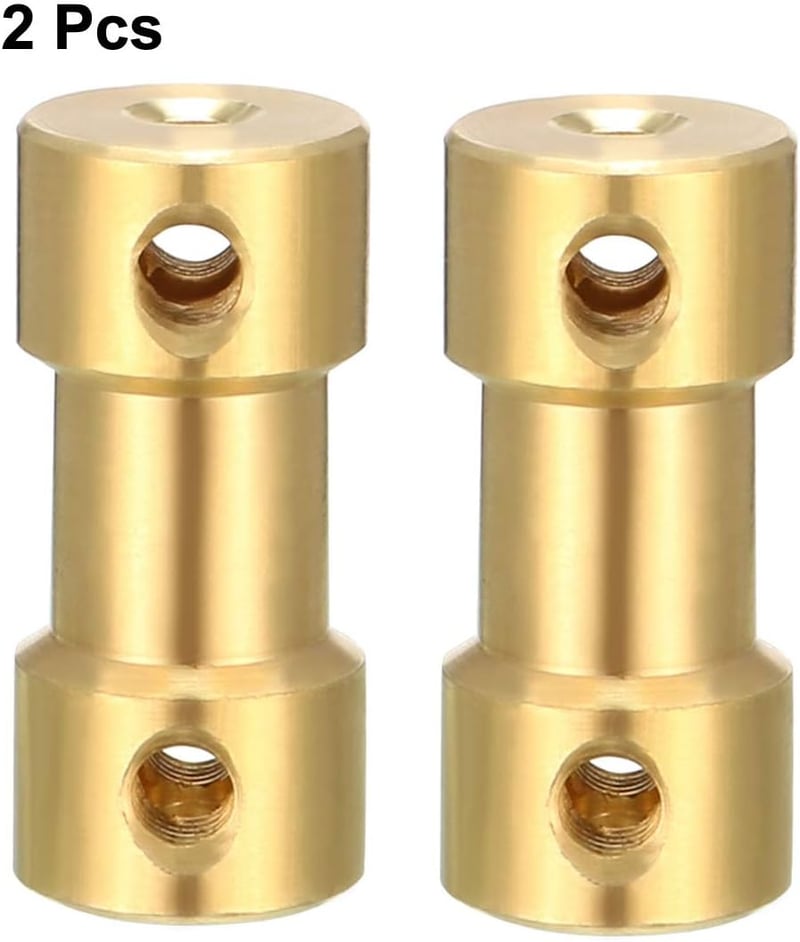 sourcing map 2db Tengely Csatoló 2.3mm x 4mm RC Repülő Hajó Motor Adapter L20XD9 - 2.3mm bis 4mm, Gold tone