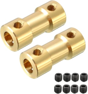 sourcing map 2db Tengely Csatoló 2.3mm x 4mm RC Repülő Hajó Motor Adapter L20XD9 - 2.3mm bis 4mm, Gold tone