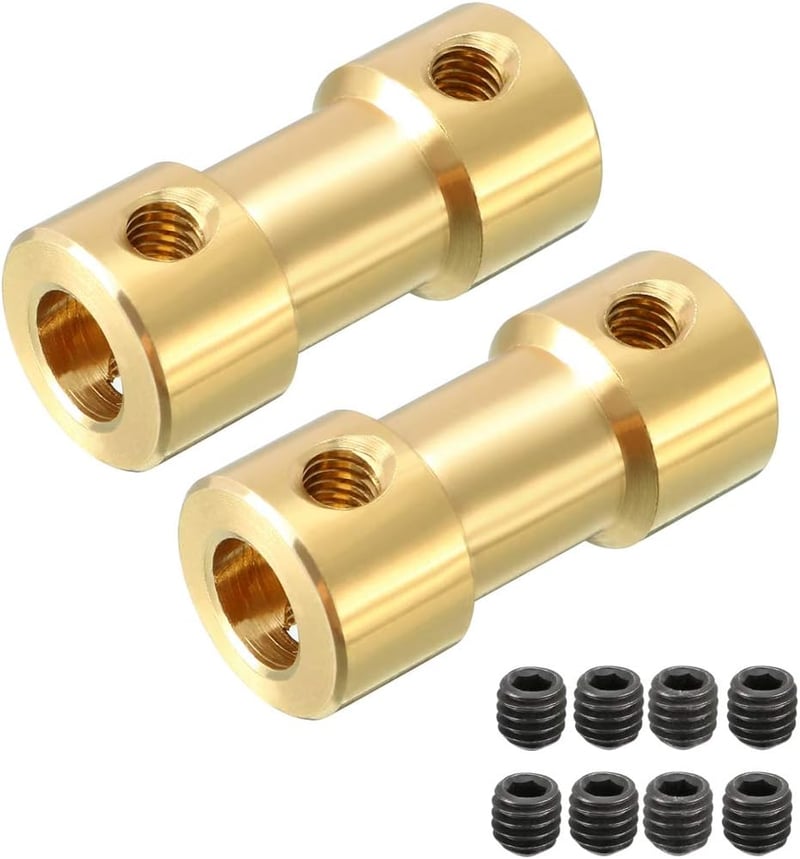 sourcing map 2db Tengely Csatoló 2.3mm x 4mm RC Repülő Hajó Motor Adapter L20XD9 - 2.3mm bis 4mm, Gold tone