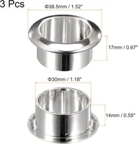 sourcing map 3 db Asztal Grommet 30 mm Nylon Ezüst Kábel Szervezéshez 5