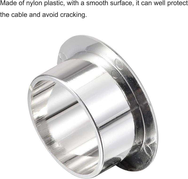 sourcing map 3 db Asztal Grommet 30 mm Nylon Ezüst Kábel Szervezéshez