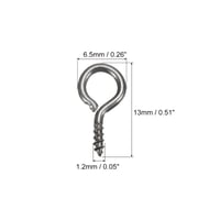 Sourcing Map 300 ks mini skrutkovacie očká, tmavosivé, 6,5x13x1,2 mm – na výrobu šperkov, DIY 2