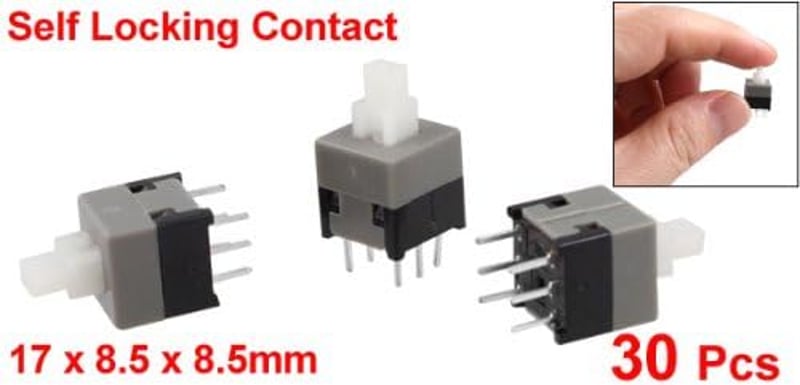 sourcing map 30x8,5mm DIP Nyomógomb Takt Kapcsoló Áramköri Elem
