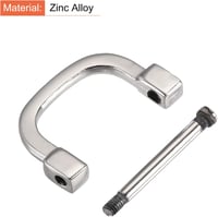 sourcing map 4 db 25 mm U-alakú D-gyűrű csavaros csattal ezüst szín DIY 4