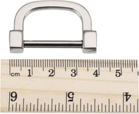 sourcing map 4 db 25 mm U-alakú D-gyűrű csavaros csattal ezüst szín DIY 5