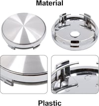 sourcing map 4 db 60 mm kerékagy kupak 5 furatos ezüst emblémával autóhoz 5