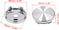 sourcing map 4 db 60 mm kerékagy kupak 5 furatos ezüst emblémával autóhoz 3