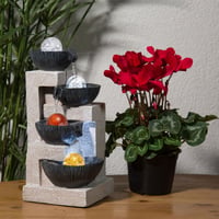 sourcing map 40 mm Kristalna kugla od stakla s efektom leda, ukrasna kugla za Feng Shui, proricanje i dekoraciju stolnih fontana, zelena 4