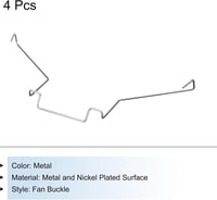 sourcing map 4db CPU hűtőventillátor rögzítő klip, 12cm vezetékes horog PC alaplap radiátor 3
