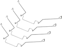 sourcing map 4db CPU hűtőventillátor rögzítő klip, 12cm vezetékes horog PC alaplap radiátor 1