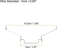 sourcing map 4db CPU hűtőventillátor rögzítő klip, 12cm vezetékes horog PC alaplap radiátor 2