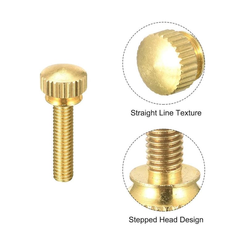 Sourcing Map 5db M5x20mm réz karimás csavar PC alkatrészekhez