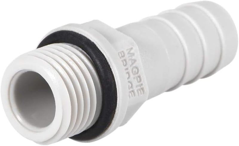sourcing map 5db PVC tömlőcsatlakozó 10mm barb x 1/4" G csap vízcsatlakozás - G1/4 x 10mm
