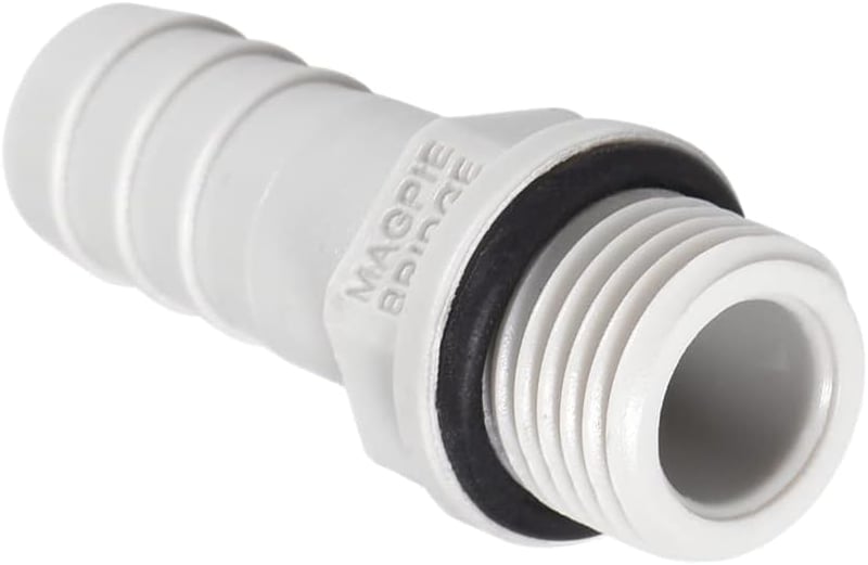 sourcing map 5db PVC tömlőcsatlakozó 10mm barb x 1/4" G csap vízcsatlakozás - G1/4 x 10mm