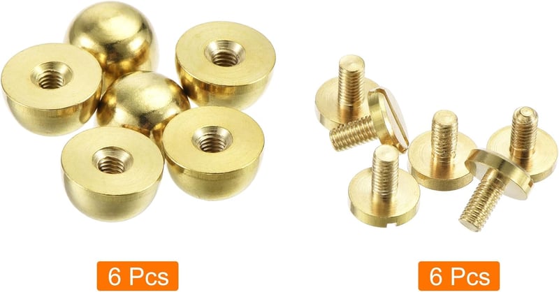 sourcing map 6 szett kerek szegecsek 10x6mm táskafülek réz szegecsek bőr táskához