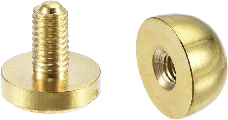 sourcing map 6 szett kerek szegecsek 10x6mm táskafülek réz szegecsek bőr táskához