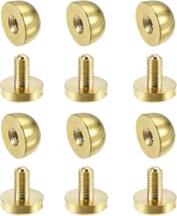 sourcing map 6 szett kerek szegecsek 10x6mm táskafülek réz szegecsek bőr táskához 1