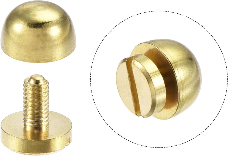 sourcing map 6 szett kerek szegecsek 10x6mm táskafülek réz szegecsek bőr táskához