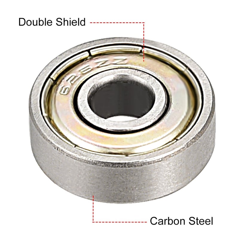 sourcing map 626ZZ Golyóscsapágy 6x19x6mm Dupla Védelem 10db Szett