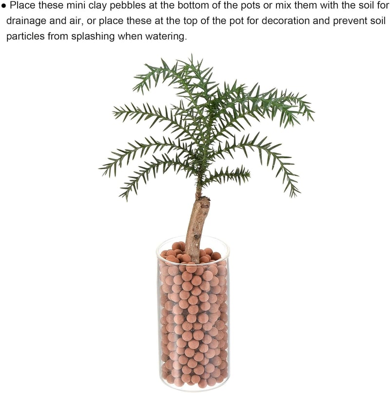 sourcing map Agyaggolyó 5-6 mm 0,22 kg Kertészeti Váza Bonsai Piros