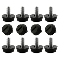 sourcing map Nastaviteľná nábytková vyrovnávacia nožička M6 x 10 x 20 mm ochrana podlahy - 2 ks 1