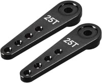 sourcing map Aluminium 25T Servo Horn Futaba Savox RC autó hajó fekete 2db - Aluminium 1