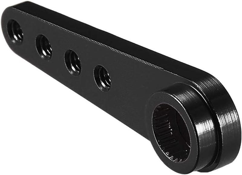 sourcing map Aluminium 25T Servo Horn Futaba Savox RC autó hajó fekete 2db - Aluminium
