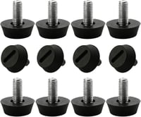sourcing map Bútor Láb 12 db M6x13x20mm Állítható Ferde Szintezőláb Padlóvédelem 1