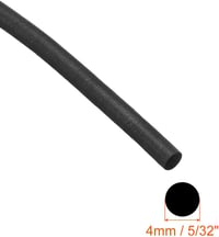 sourcing map EPDM Gumi Habszivacs Tömítőszalag 4mm Átmérő 6m Hosszú Fekete Időjárásálló Kerek Profil Barkács Tömítés 2